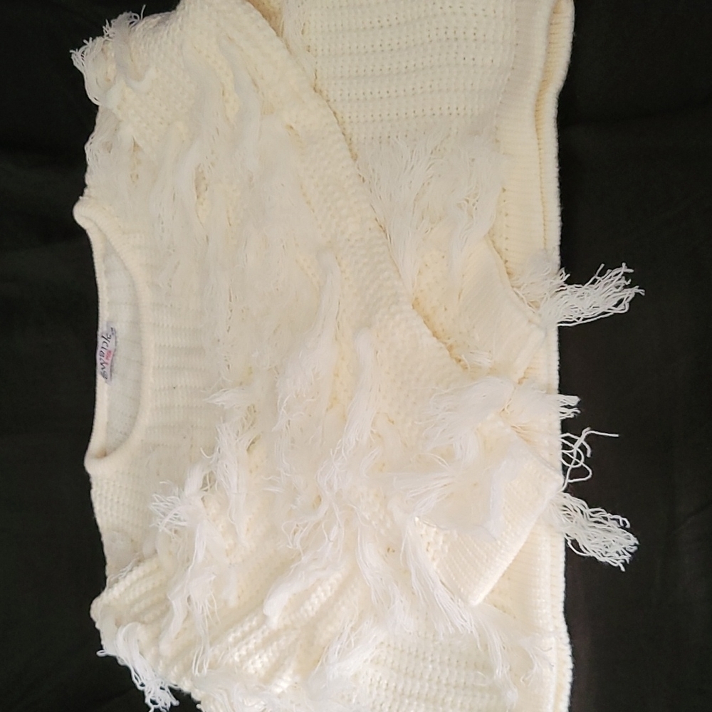 Fringe sweater (off white)